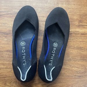 Rothy’s black round toe shoes